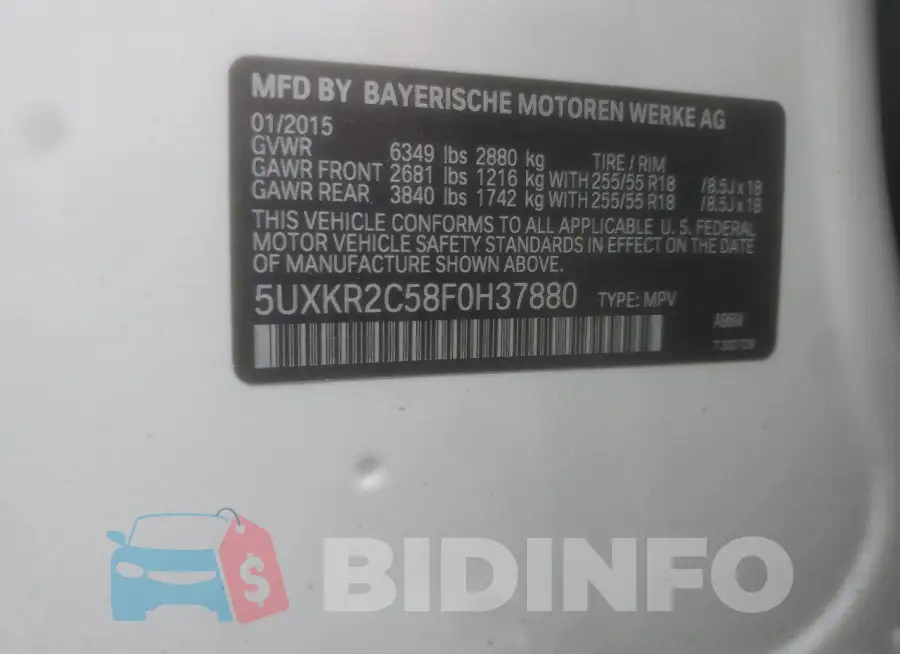 5UXKR2C58F0H37880 Photo# 12