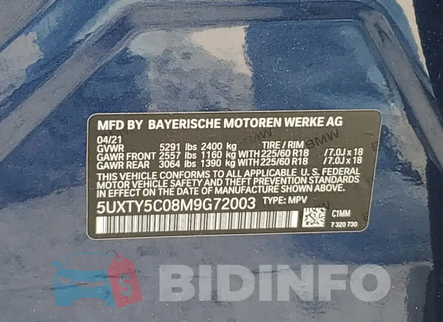 5UXTY5C08M9G72003 Photo# 13