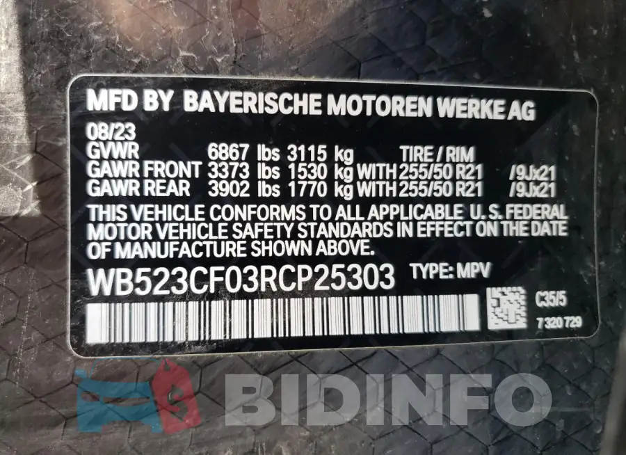 WB523CF03RCP25303 Photo# 13
