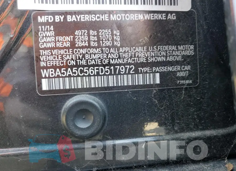 WBA5A5C56FD517972 Photo# 12