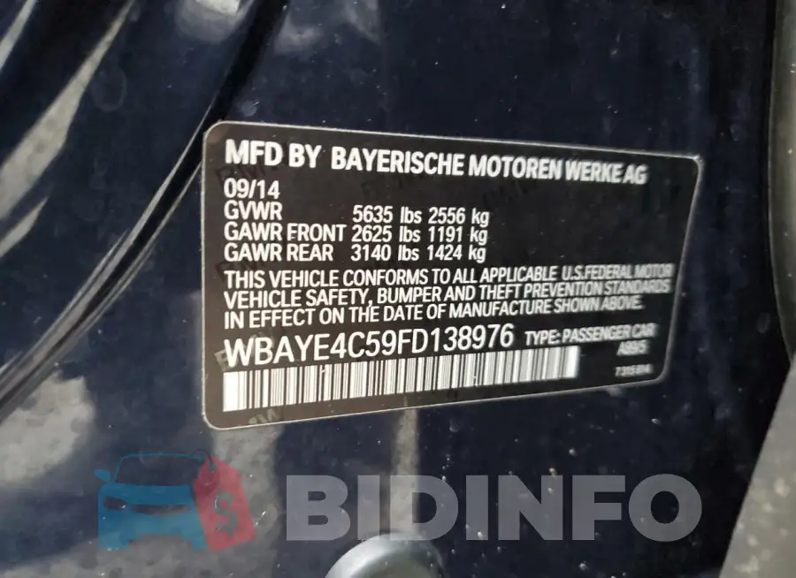 WBAYE4C59FD138976 Photo# 12