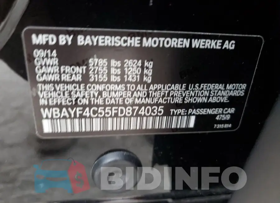 WBAYF4C55FD874035 Photo# 12