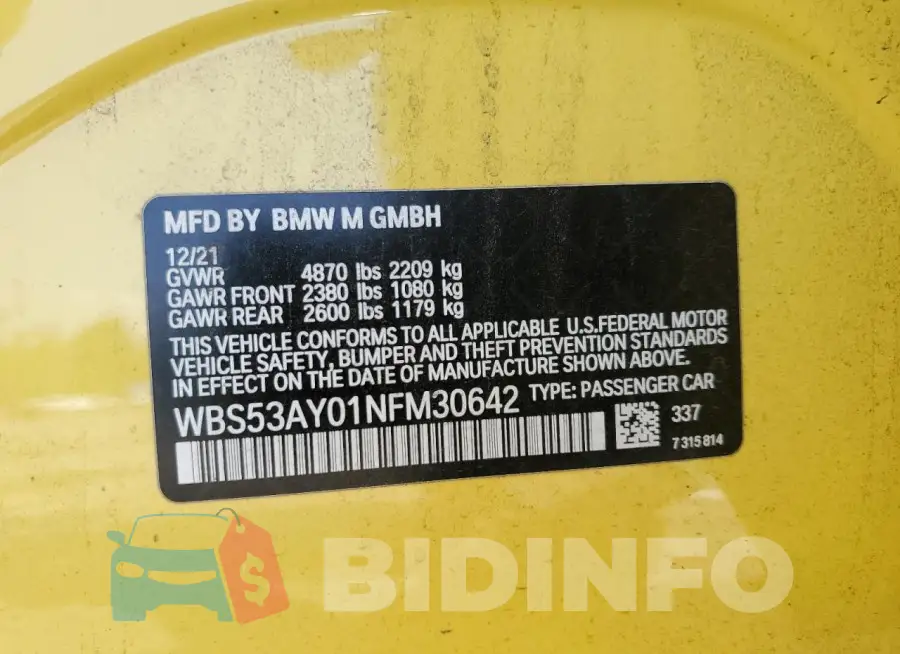 WBS53AY01NFM30642 Photo# 13