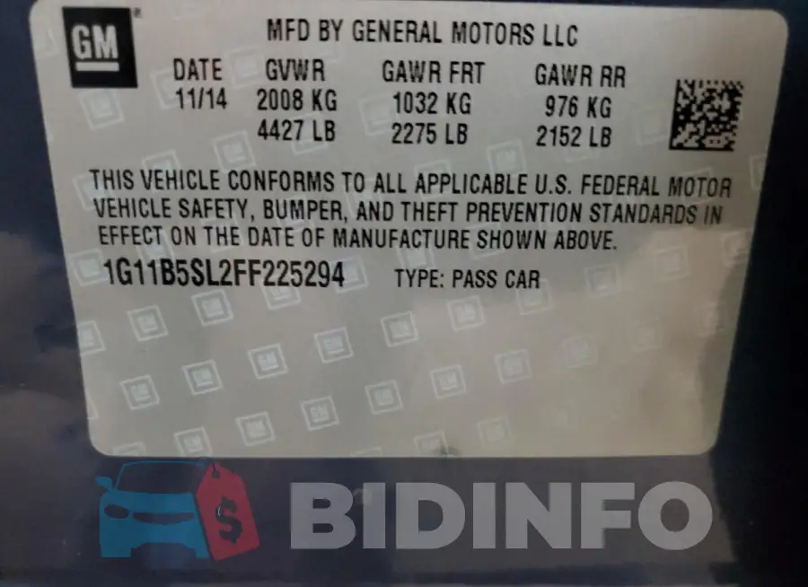 1G11B5SL2FF225294 Photo# 12
