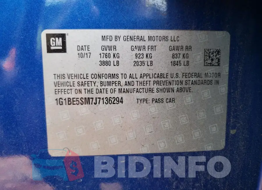 1G1BE5SM7J7136294 Photo# 12