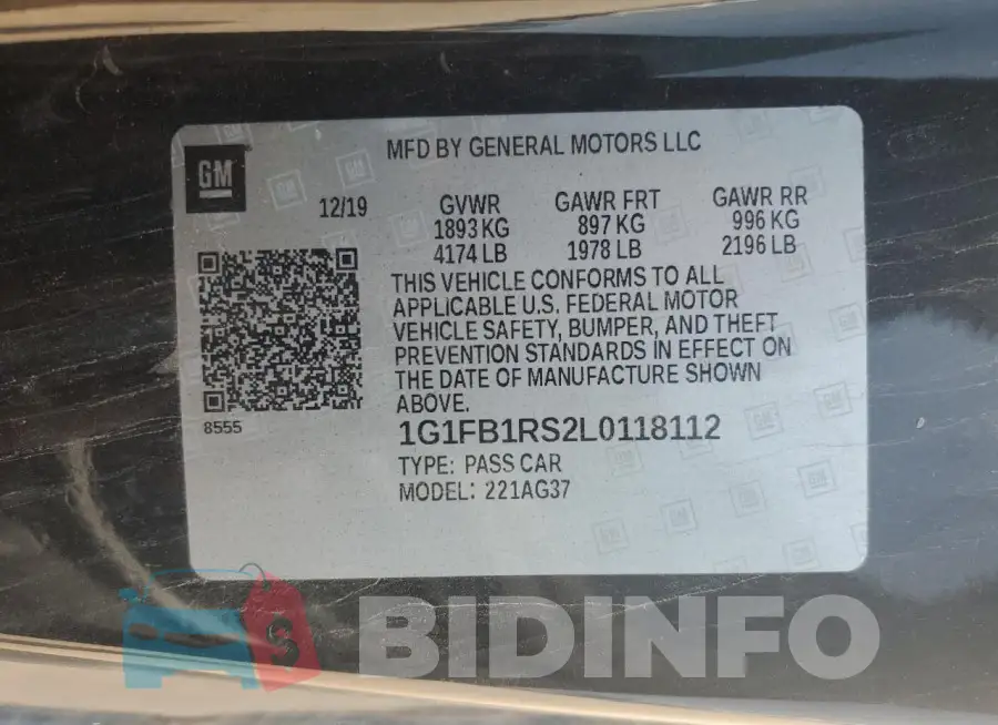 1G1FB1RS2L0118112 Photo# 12