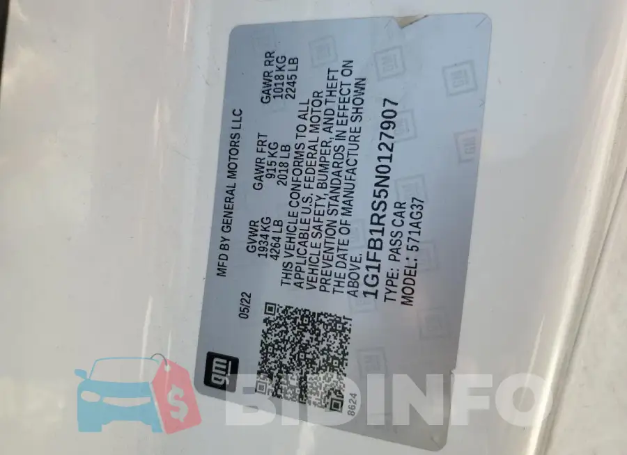 1G1FB1RS5N0127907 Photo# 12