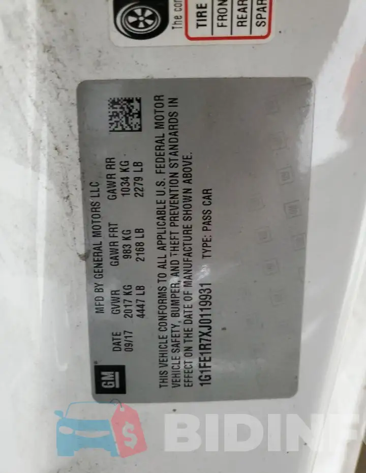 1G1FE1R7XJ0119931 Photo# 12