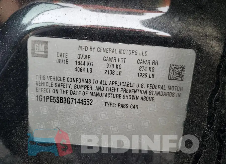 1G1PE5SB3G7144552 Photo# 12