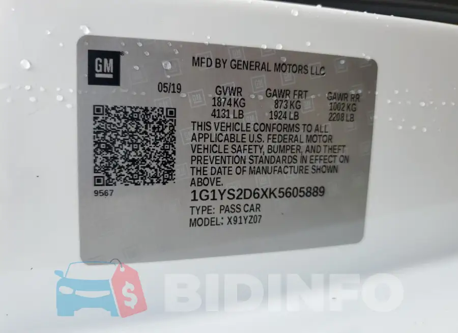 1G1YS2D6XK5605889 Photo# 13