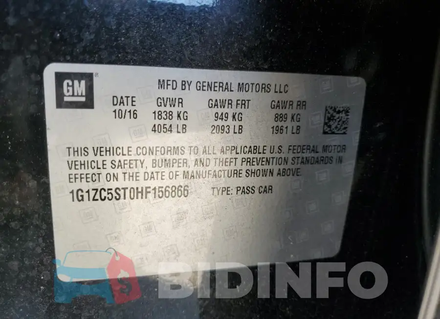 1G1ZC5ST0HF156866 Photo# 12