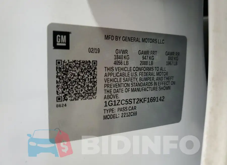 1G1ZC5ST2KF169142 Photo# 12