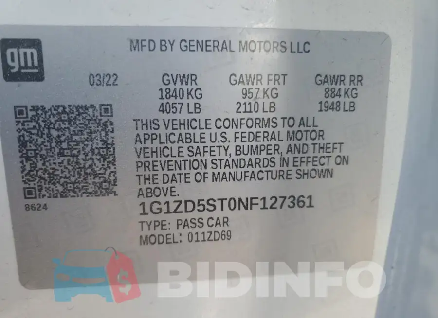 1G1ZD5ST0NF127361 Photo# 12