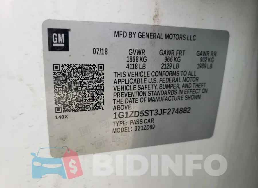 1G1ZD5ST3JF274882 Photo# 12