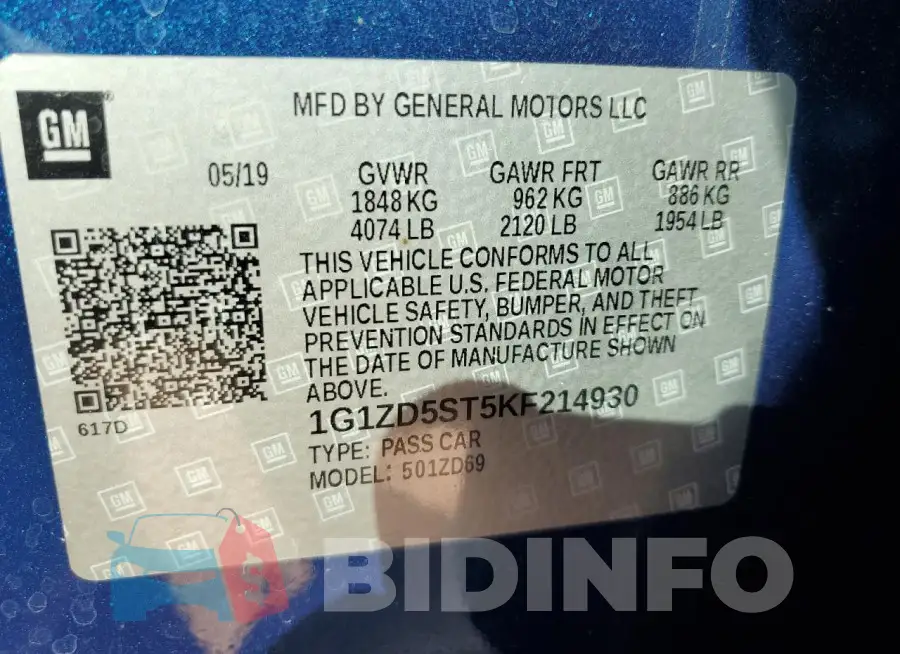 1G1ZD5ST5KF214930 Photo# 12