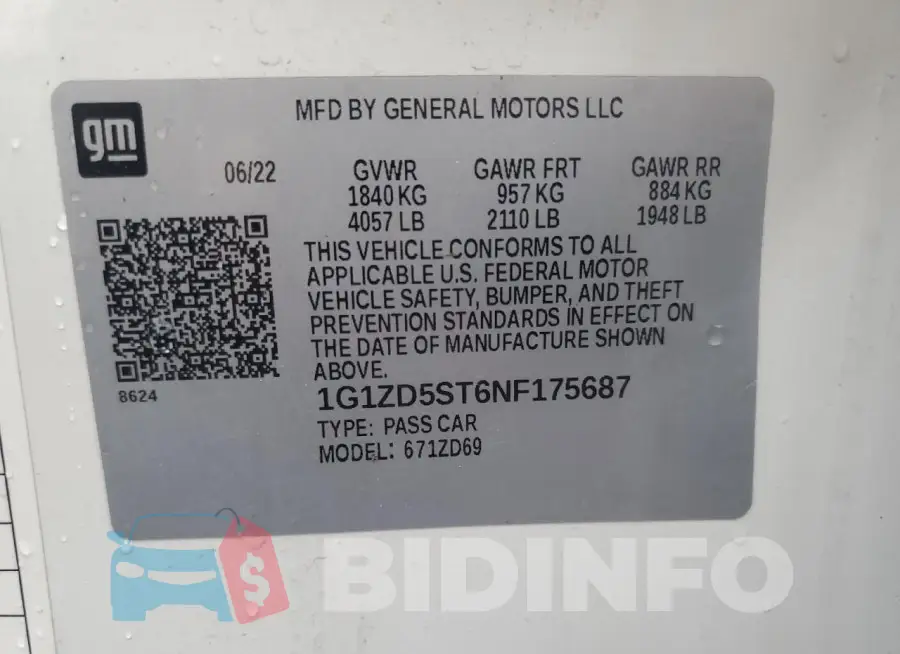 1G1ZD5ST6NF175687 Photo# 12