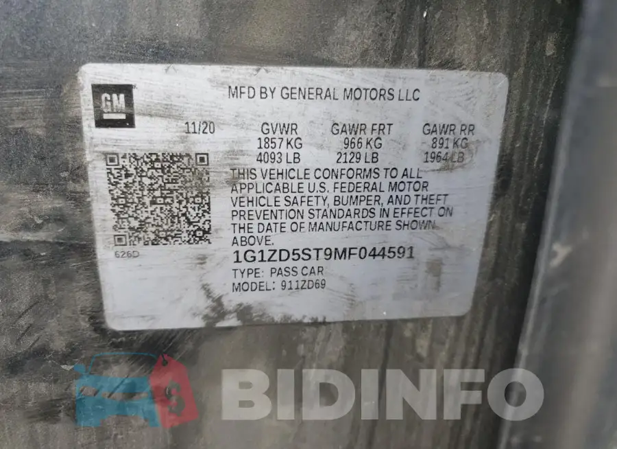 1G1ZD5ST9MF044591 Photo# 12