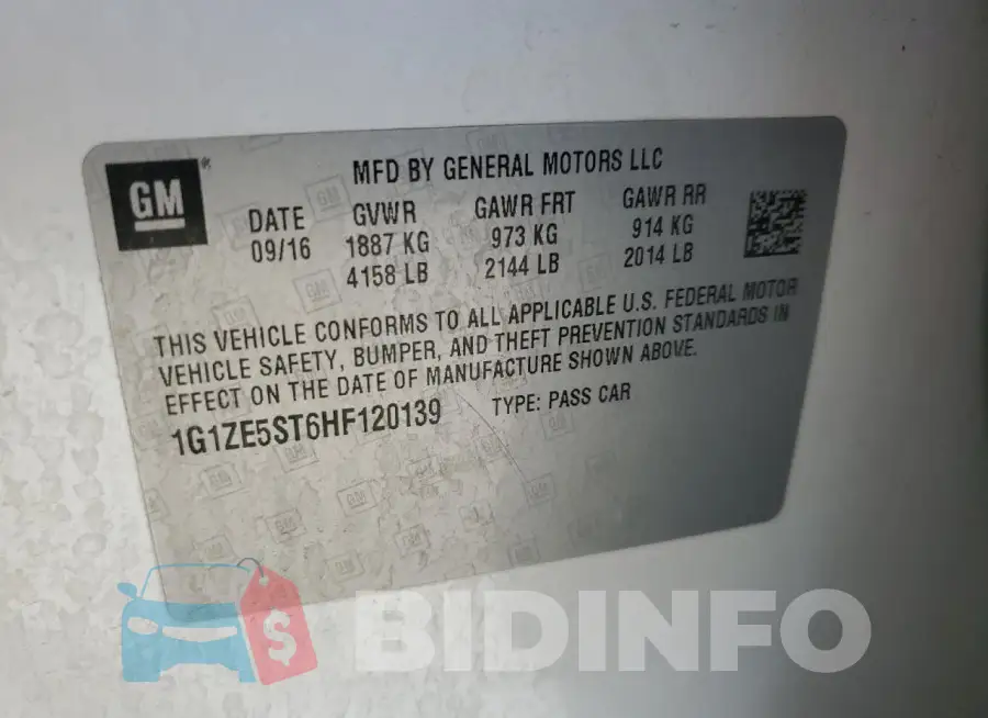1G1ZE5ST6HF120139 Photo# 12