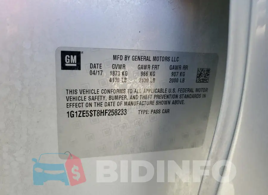 1G1ZE5ST8HF258233 Photo# 13