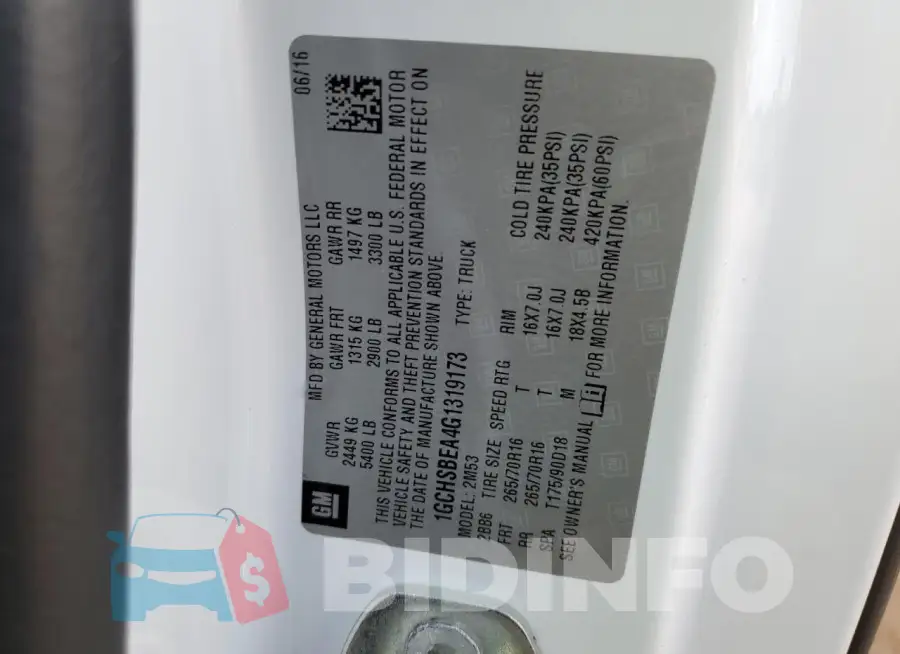 1GCHSBEA4G1319173 Photo# 12