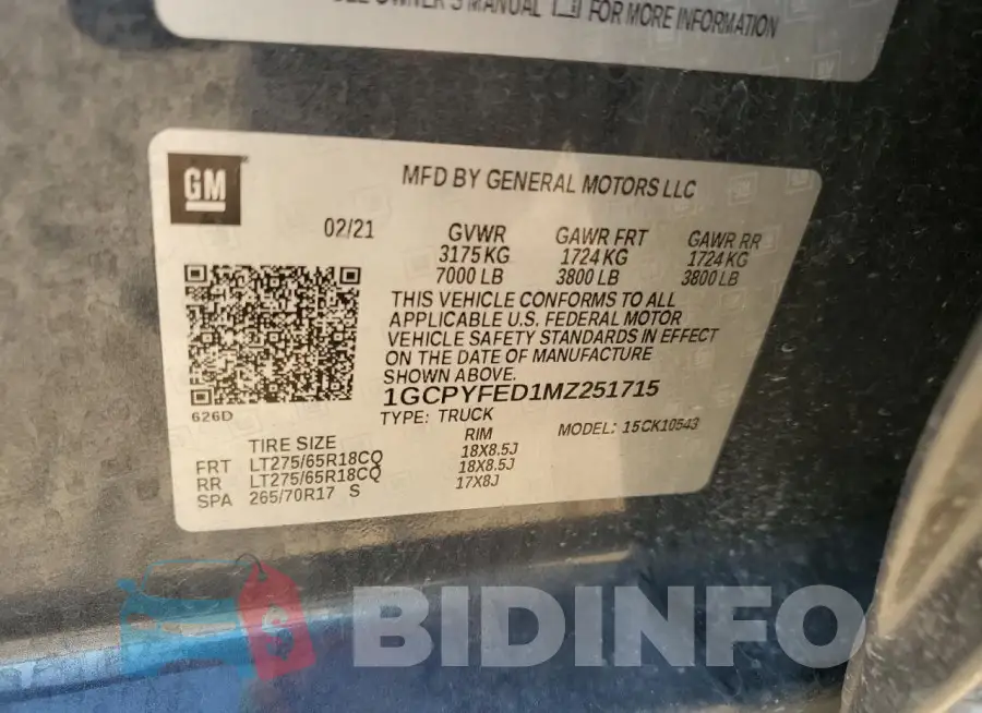 1GCPYFED1MZ251715 Photo# 13