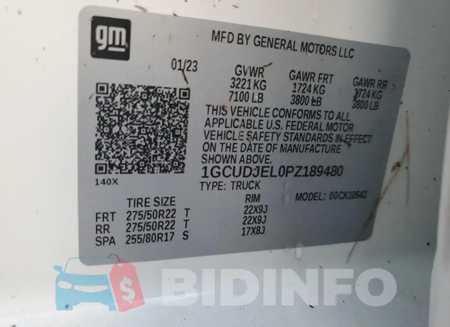 1GCUDJEL0PZ189480 Photo# 12