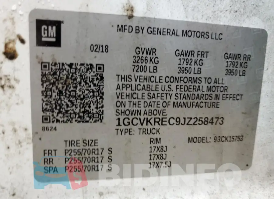 1GCVKREC9JZ258473 Photo# 12