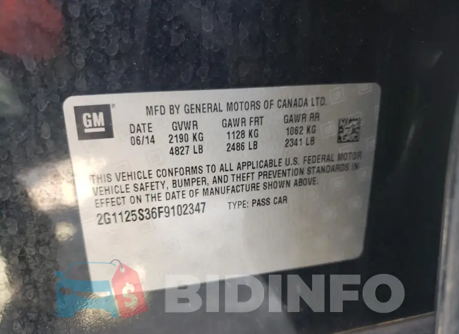 2G1125S36F9102347 Photo# 12