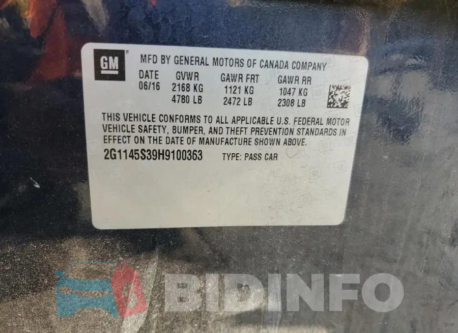 2G1145S39H9100363 Photo# 13