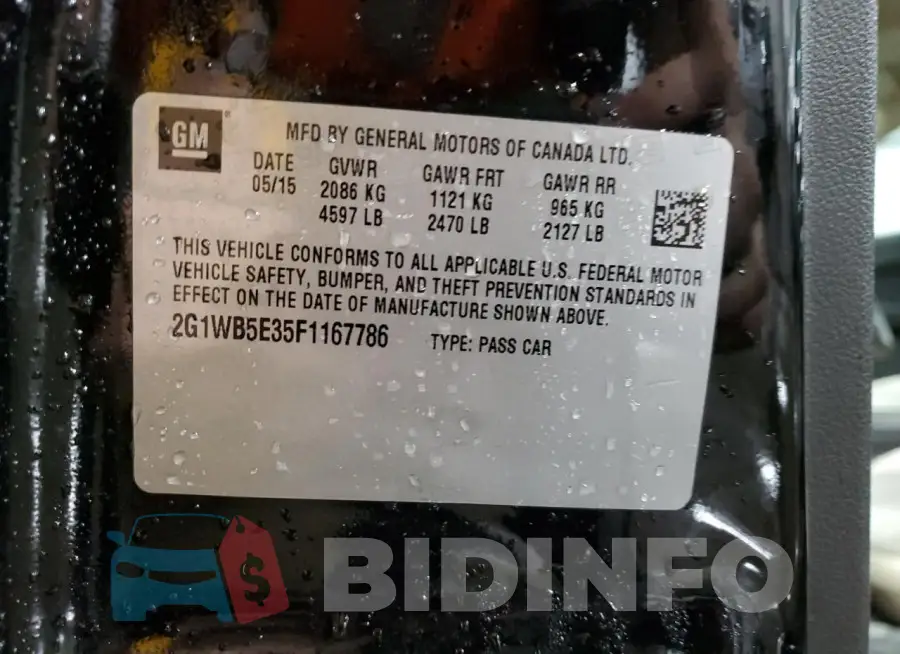 2G1WB5E35F1167786 Photo# 12