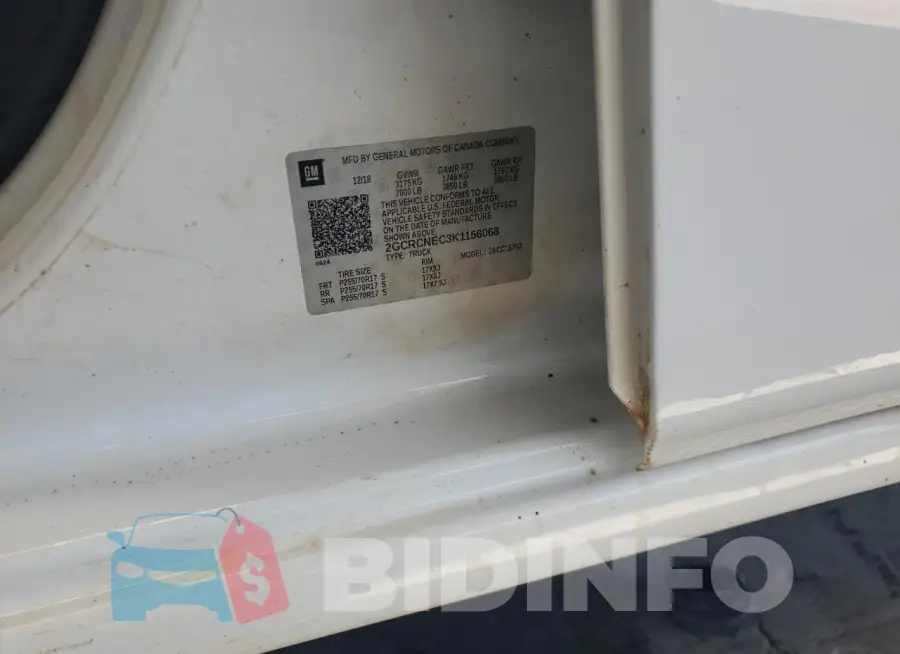 2GCRCNEC3K1156068 Photo# 12