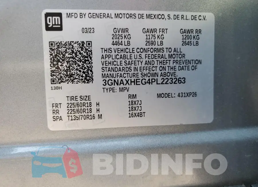 3GNAXHEG4PL223263 Photo# 12
