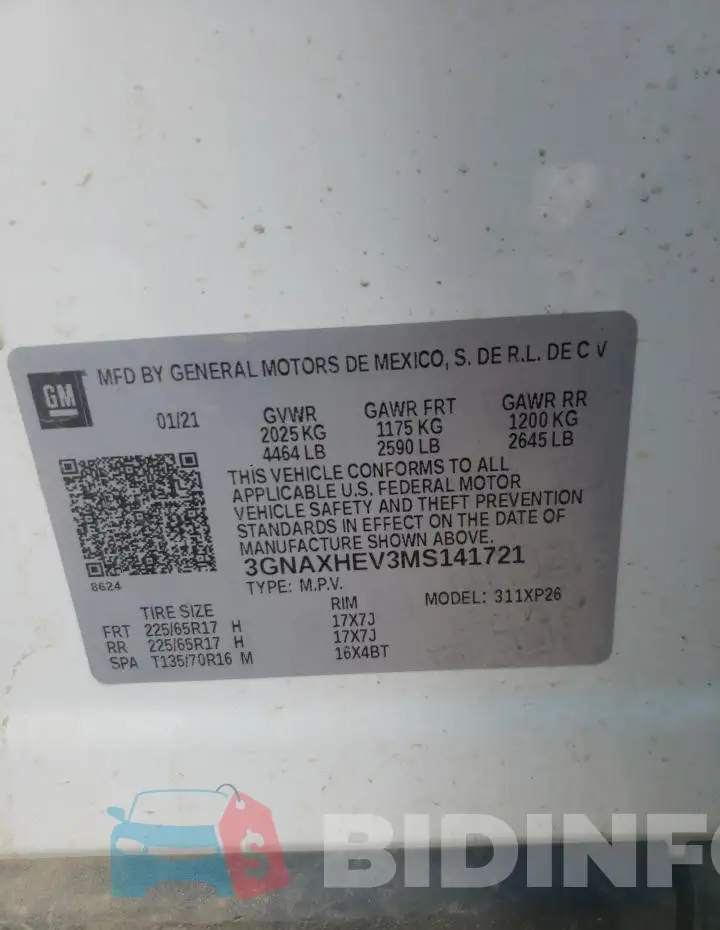 3GNAXHEV3MS141721 Photo# 13