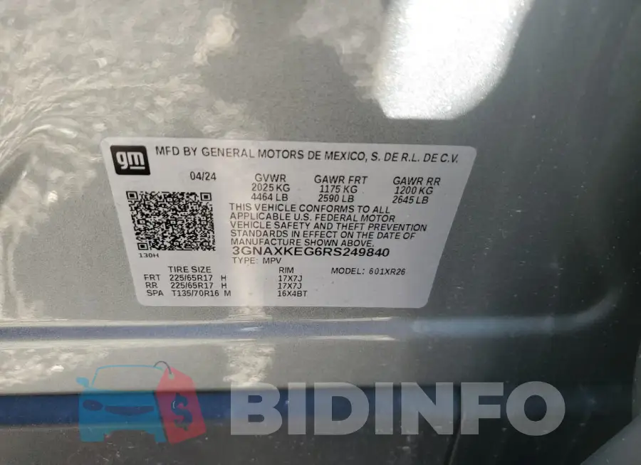 3GNAXKEG6RS249840 Photo# 13