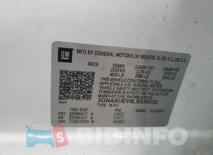 3GNAXUEV8LS538333 Photo# 12