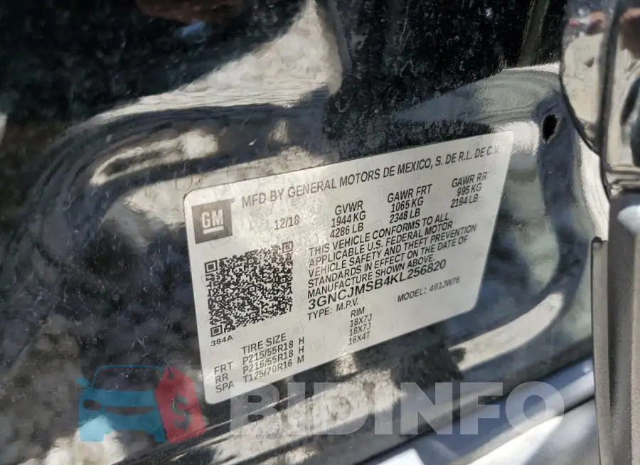 3GNCJMSB4KL256820 Photo# 13