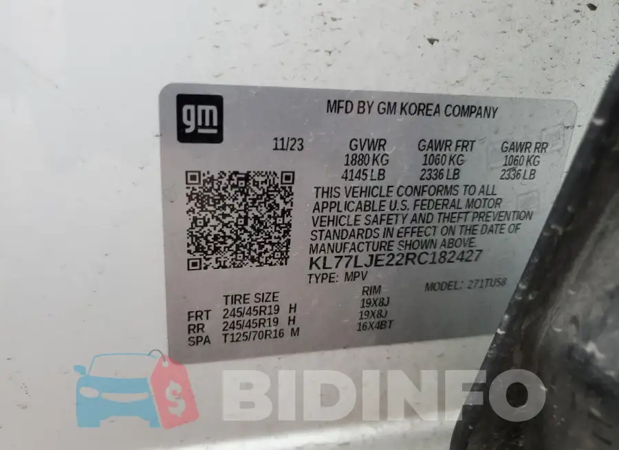 KL77LJE22RC182427 Photo# 13