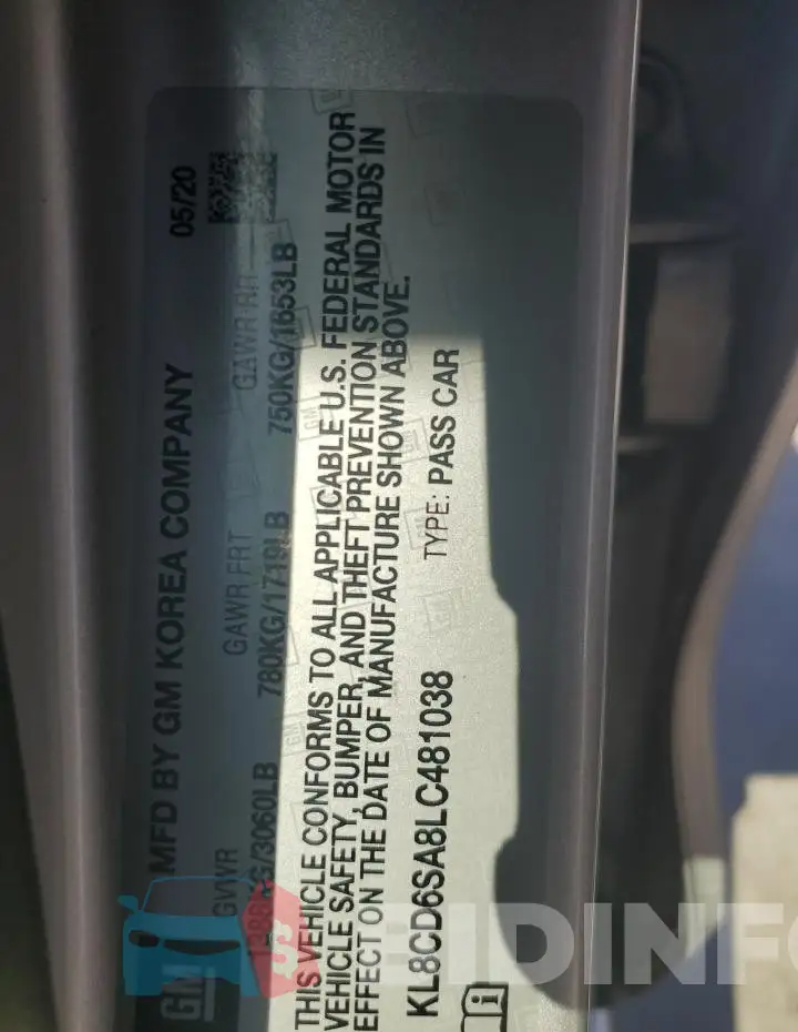 KL8CD6SA8LC481038 Photo# 14
