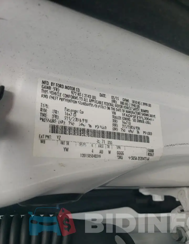 1FADP3F21FL300411 Photo# 13