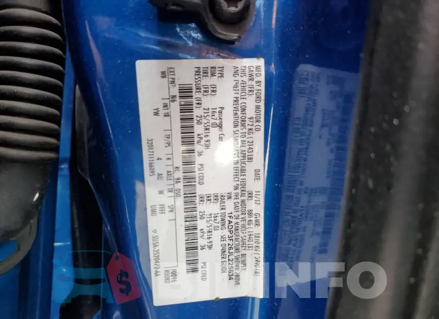 1FADP3F26JL225634 Photo# 12