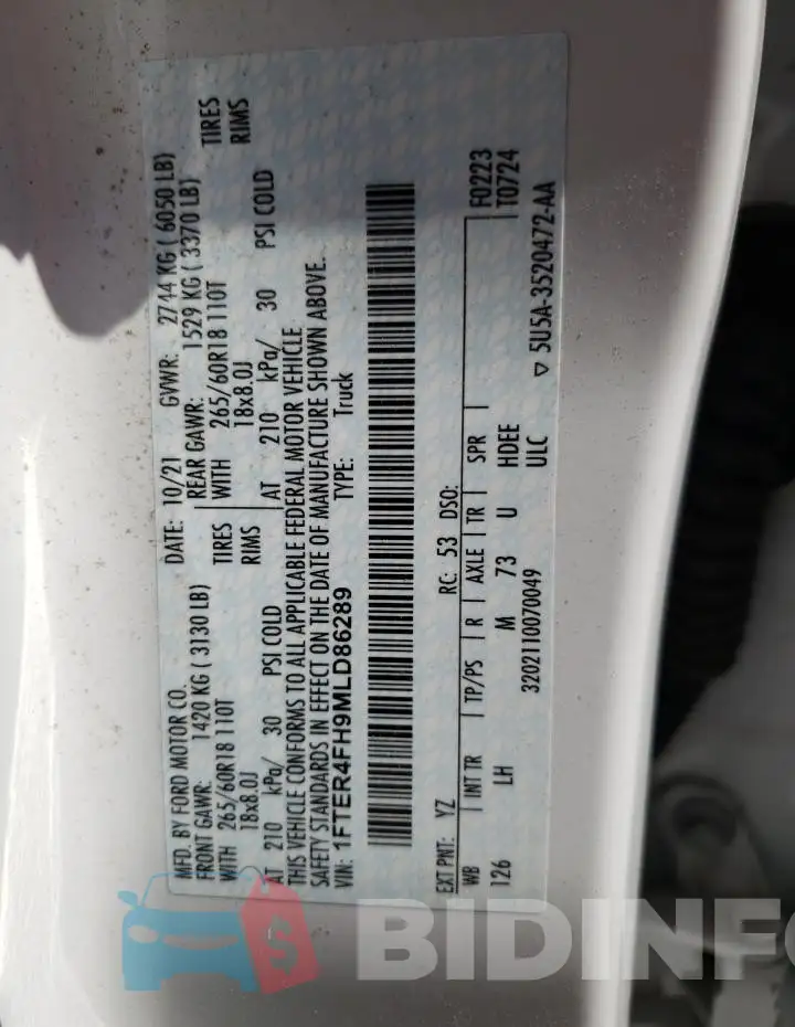 1FTER4FH9MLD86289 Photo# 12