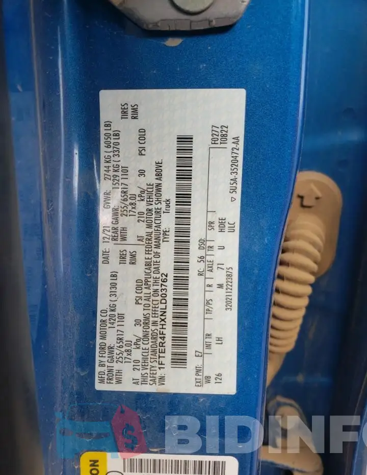 1FTER4FHXNLD03762 Photo# 12