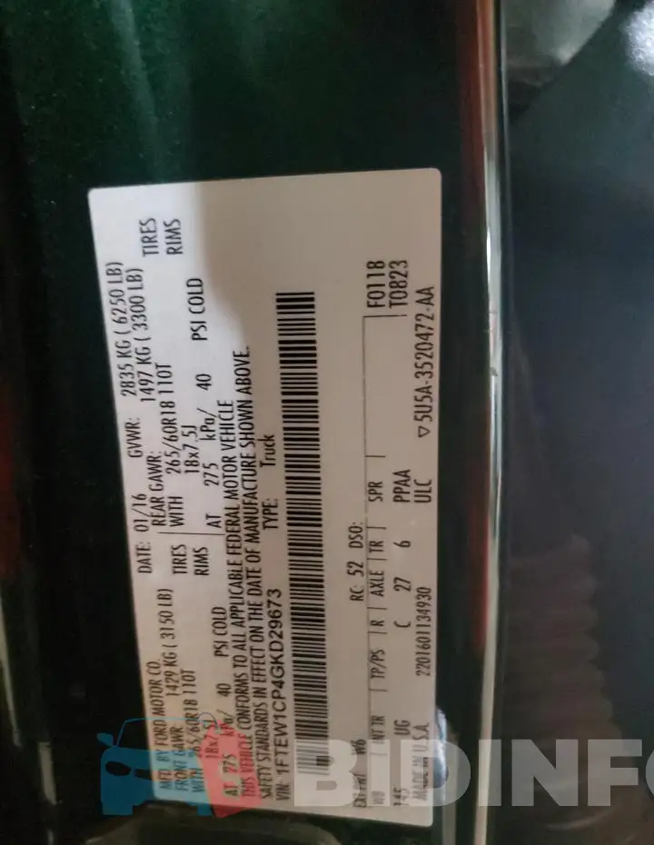 1FTEW1CP4GKD29673 Photo# 12