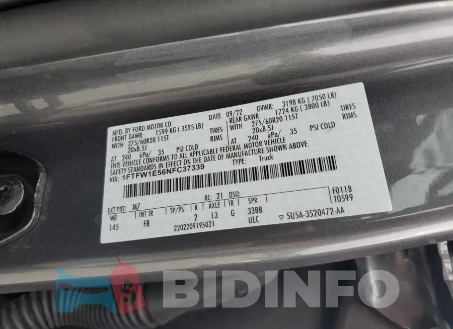 1FTFW1E56NFC37339 Photo# 12