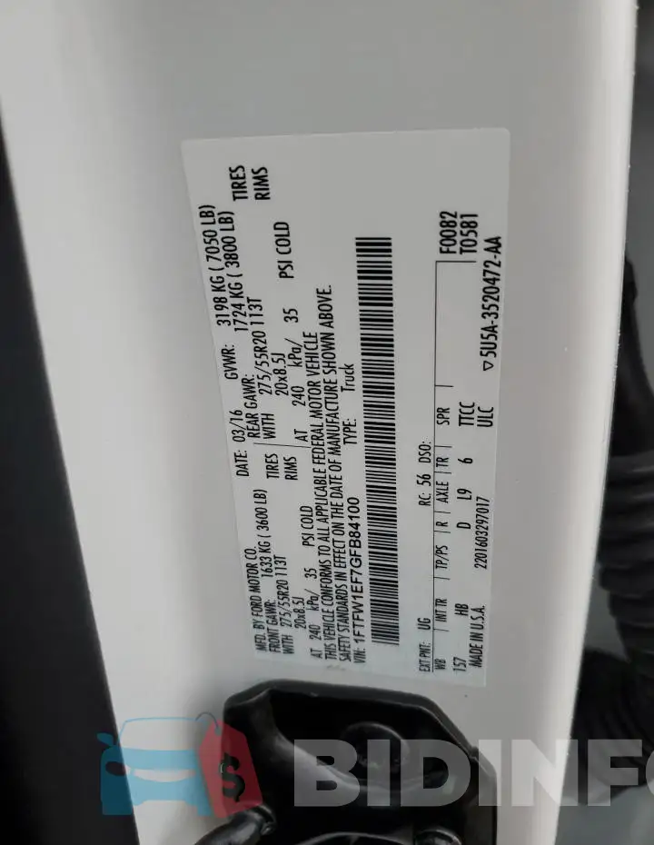 1FTFW1EF7GFB84100 Photo# 12