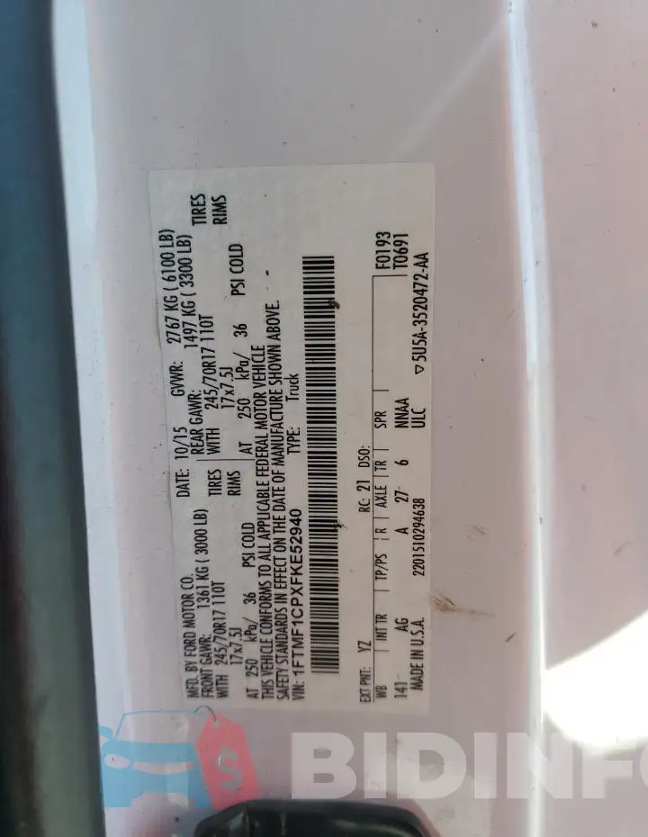 1FTMF1CPXFKE52940 Photo# 12