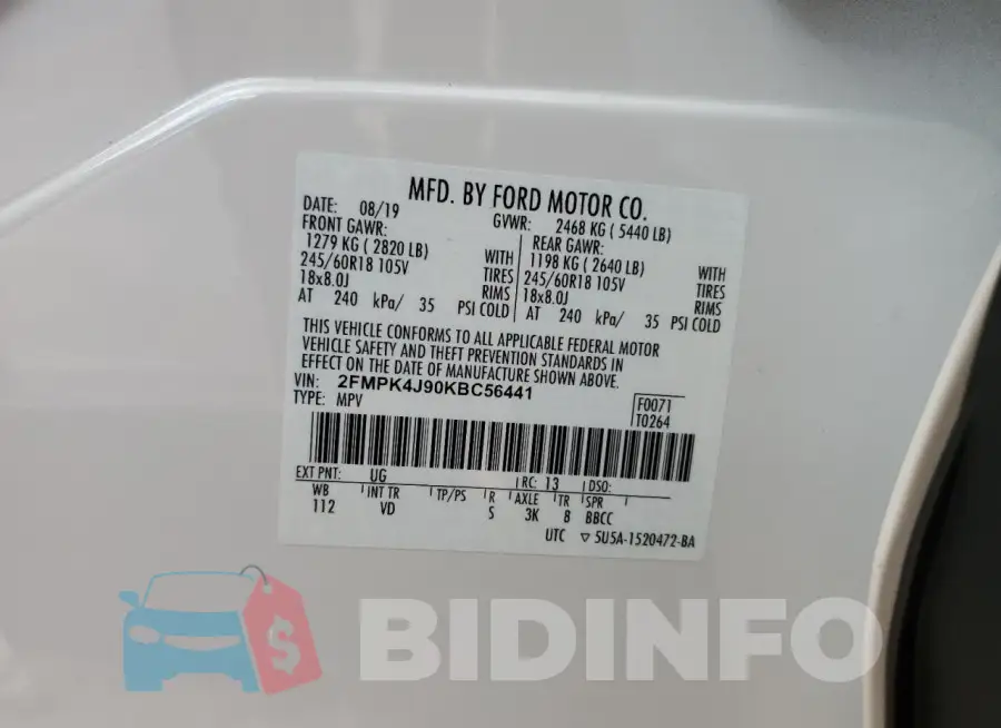 2FMPK4J90KBC56441 Photo# 13