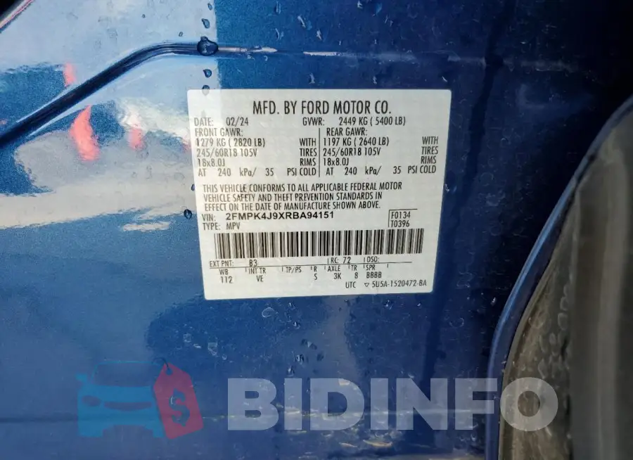 2FMPK4J9XRBA94151 Photo# 12