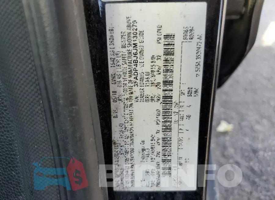 3FADP4BJ6JM130279 Photo# 12
