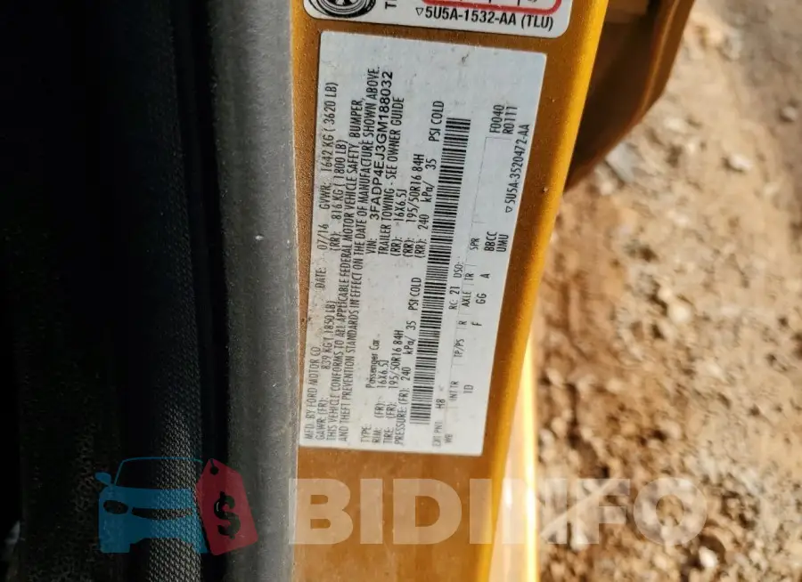 3FADP4EJ3GM188032 Photo# 13